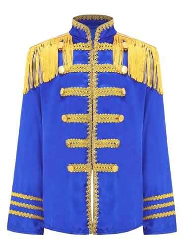 Kids Boys Girls Sergeant Pepper Rock Dance Tassel Long Sleeve Tailcoat Star Jacket