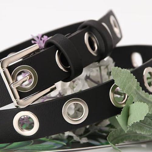 Women's Leather Belt for Jeans Dresses Fashion Thin Belt Metal Buckle Jeans Belt3