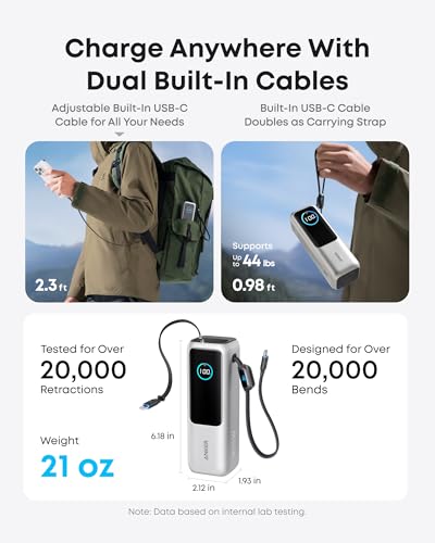 Anker Power Bank pour ordinateurs portables Batterie Externe chargeur 25000mAh 3 ports USB C - vue 6