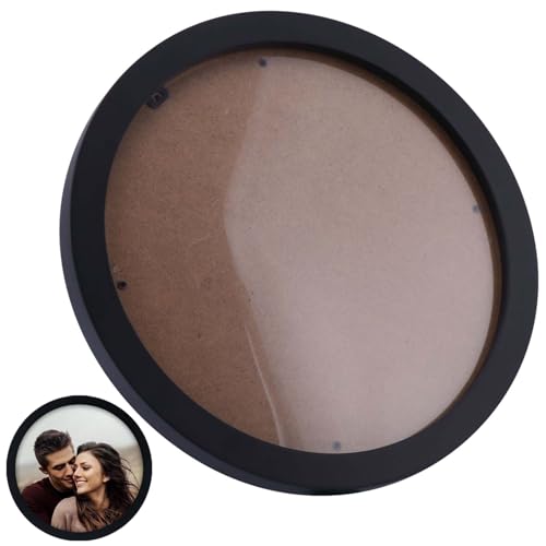 Cadre circulaire noir de 12 pouces avec image decorative claire premium - 5