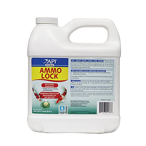 API POND AMMO-LOCK Pond Water Ammonia Detoxifier 64-Ounce Bottle