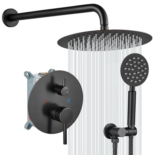 Système de douche haute pression jet pluie avec mitigeur mural