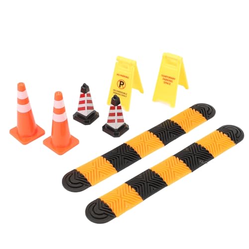 UPALDHOU 1/18 1/24 Model RC Car Speed Bump, Climbing Cars Accessories, Ice Cream Cones, Warning Signs, for Hobbyists Collection, Display