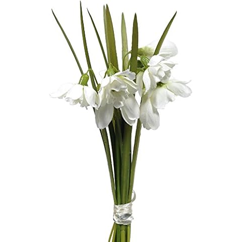 CB Imports Artificial Snowdrop Spring Bundle, White Cover