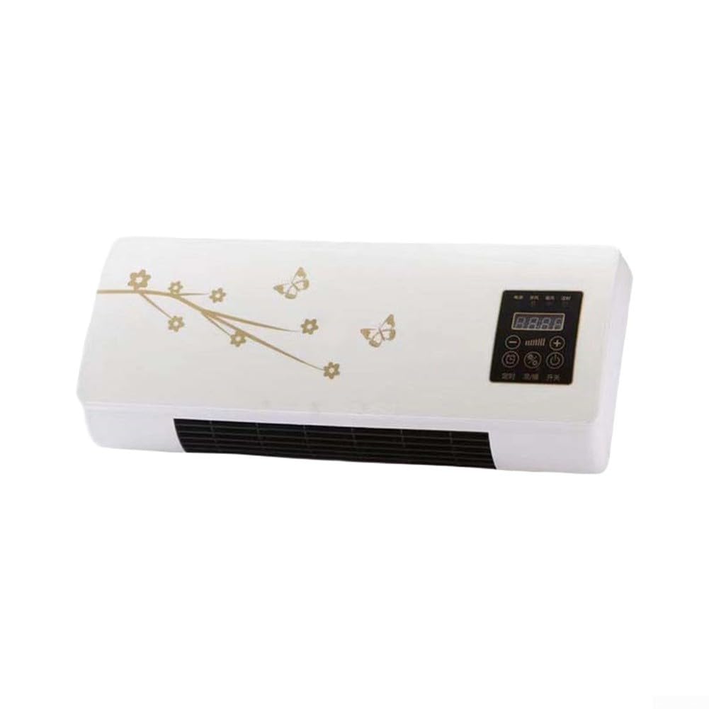 Termoventilatore Ceramico da Parete 2000W con WiFi - Riscaldamento Elettrico Silenzioso per Casa e Ufficio - Timer Settimanale e Telecomando - 54x20x13cm(US Golden Flower)