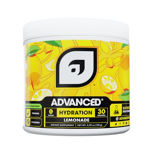 Advanced Hydration High-Performance Electrolyte Drink Mix with B Vitamins for All-Day Hydration - Caffeine Free, Zero Calories, Sugar Free, & Keto Friendly - (30 Servings, Lemonade)