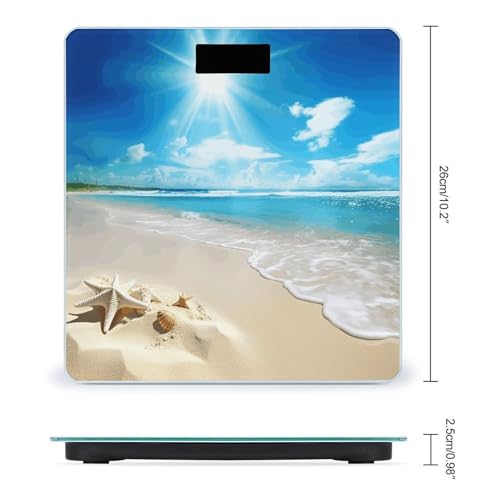 Balanza digital de baño de vidrio templado con pantalla LED miniatura 2
