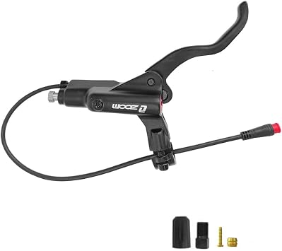 Zoom HB-876E 2-Pin Safety Cut Off Brake Levers for Electric Bike/Electric Scooter, Motor Power Off Brake Handles,ebike Brake Lever Black Right Handle