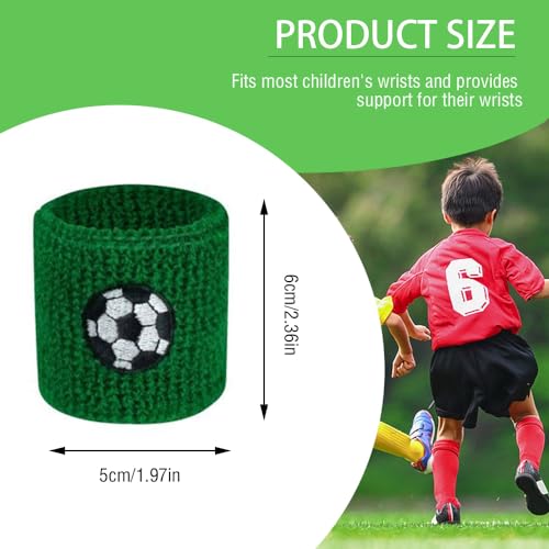 6 Pcs Sports Wristbands for Kids Soft Cotton Sweat Band Comfortable Sports Wrist Sweatbands for Children Football Basketball Gym - Image 2