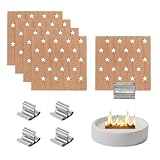 PATIKIL 5 Set 1.6x1.6 Zoll Holzdochte Für Kerzenherstellung Fünfzackige Sterne Hohle Natürliche Holzdochte Mit Metallclip-Haltern DIY Kerzenherstellung Zubehör Set Für Handgemachte