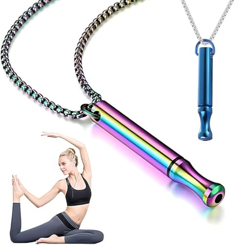 GNALIA Cigarros Para Dejar De Fumar Collar V2, 2 Unidades, Sin Humo, Ayuda Para Dejar De Fumar, Cadena Con Silbato, Collar De Respiración Con Resistencia, Cadena 60Cm, Acero GNALIA Cigarros Para Dejar De Fumar Collar V2, 2 Unidades, Sin Humo, Ayuda Para Dejar De Fumar, Cadena Con Silbato, Collar De Respiración Con Resistencia, Cadena 60Cm, Acero