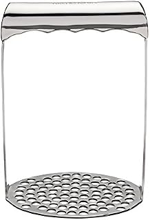 KitchenCraft Round Potato Masher with Short Handle, Stainless Steel, 7 x 11 x 16 cm