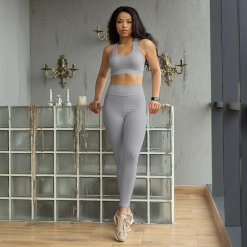 Image of TNNZEET High Waisted Leggings for Women - No See Through Tummy Control Cycling Workout Yoga Pants with Pockets Reg & Plus