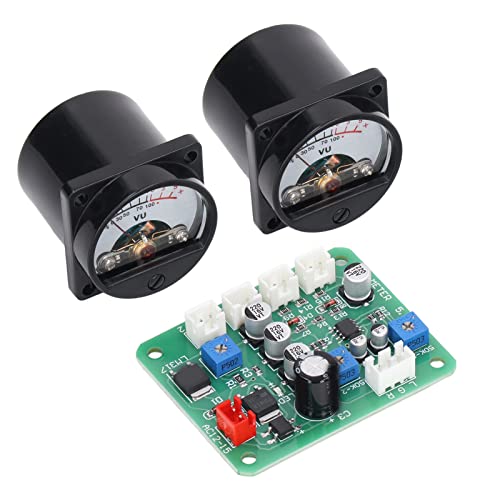 VU Meter Retroilluminato - 2 Pezzi, Per Audio, Alimentazione 12-15V, Con Scheda Driver