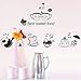 Produktbild WHXJ Küche Wandaufkleber Kaffee Süße Lebensmittel DIY Wandkunst Aufkleber Dekoration Ofen Esszimmer Hall Tapeten PVC Wandtattoos/Adhesive 65X35Cm