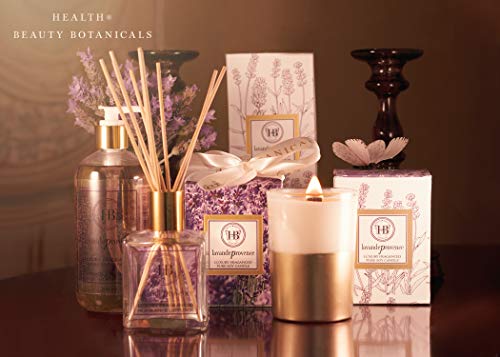 Hb Botanicals Luxury Candle Lavande Provence Highly Scented Soy Candle Lavender Wax. Clean Burn In 7.5 Oz Frosted Gold Glass. Beautiful Gold Embossed Gift Box. Gift Wrapped! Safe Cotton Wick #TOP7
