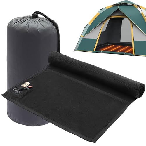 Calefacción de bolsa de dormir – Manta cálida plegable y suave, ropa de cama ajustable con calefacción, equipo de camping portátil, accesorio de viaje cómodo al aire libre, manta de supervivencia,