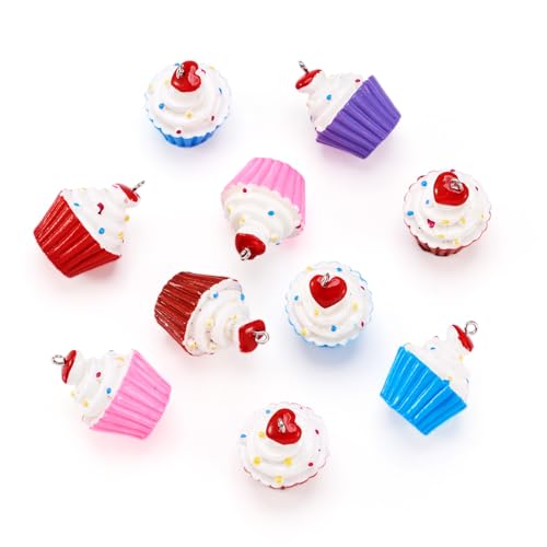 Pendentif cupcake résine pour créer des bijoux enfants originaux