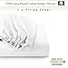 400 Hilos Sabana Bajera Ajustable 180x200 cm Blanco, 100% Fibra Larga De...
