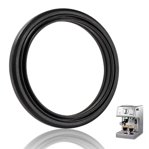 Lyeteung 47mm Anillo de Vapor de Silicona, Junta de Sellado de Cabeza de Grupo, Repuesto de Junta de Cabeza de Grupo, Compatible con Delonghi Dedica EC680/685, Negro