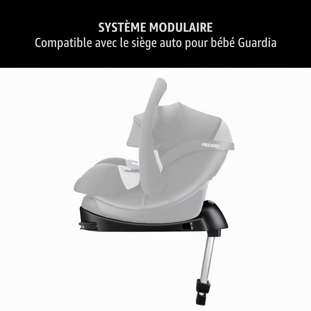 RECARO Kids, SmartClick Base Isofix pour Siège Auto Enfant compatible avec Guardia et Privia Evo Infant Carrier (0-18 mois), Installation Facile 5004.000.66