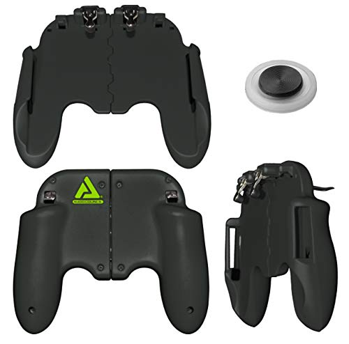 Mobile Game Controller PUBG Mobile Controller Gamepad with Joystick Mobile Trigger for 4-7 Inch Mobile Phones (Black/Lime)