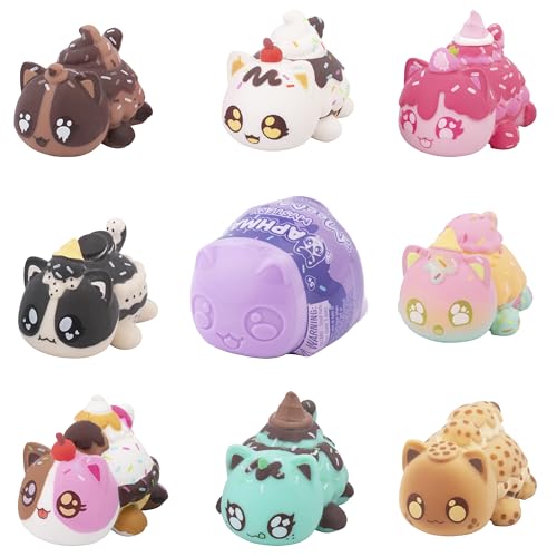 Aphmau MeeMeow Mystery Squishy Figures; Series 3- Ice Cream; Blind Box, 1 of 8 Possible Ice Cream MeeMeows, Official Merch