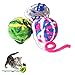 ZHOUSTOU 3pièces Balle de Jouet pour Chat Balle Chat Peluche avec Sons Bruissement Chat Balle Peluche Boule Laine Interactive avec Cloche Et Ficelle pour L'Auto-Occupation Contre L'Ennui (Coloré)