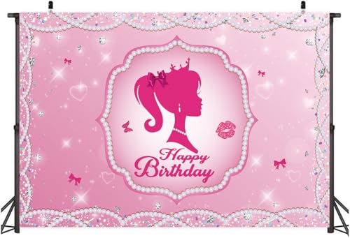 1.5 x 1 m Fondo Fiesta Cumpleaños Niña Fondo Baby Shower Princesa Niña Fiesta Cumpleaños Mesa Bandera Accesorios Foto