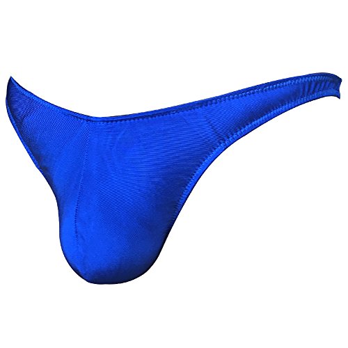 Alivebody Men's Bodybuilding Contest Triangle Posing Trunks Competition Brife Shorts Blue 2XL