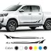2 pièces Jupe latérale de Porte de Voiture Vinyle 4x4 Autocollants Accessoires de Voiture, pour Ford Ranger Raptor Isuzu DMA Nissan NAVARA Toyota Hilux Pick-up
