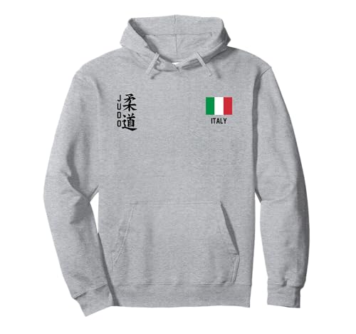Judo Italian flag Judoka Dojo Martial art Italy kanji Sudadera con Capucha