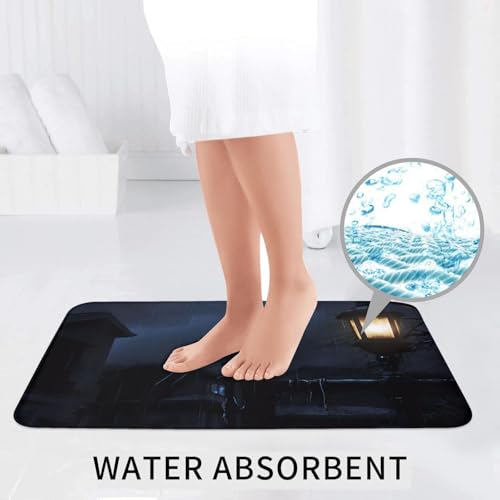Tapis de bain séchage rapide Night Crow absorbant et ultra sécurisé