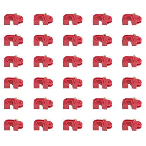 D DOLITY 30 PCS Heavy Duty Red Universal Circuit Breaker with Screw,