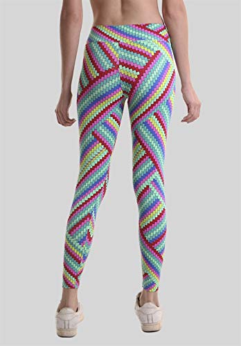 Calça Legging Capri Estampada Tijolinhos - Verde P