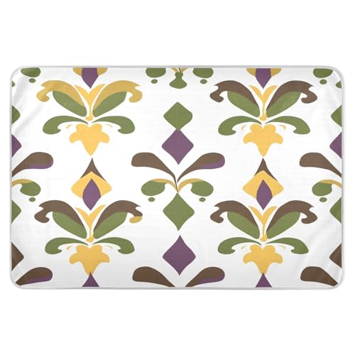 BOESI Graffiti Mardi Gras Logo Pattern Waterproof Pads for Bedwetting and Incontinence, Reusable Pads, Reusable Diaper Pads for Bed, Sofa, Travel