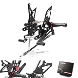 Arashi Version 2.0 Adjustable Rearsets for Kawasaki Ninja ZX10R ZX1000 2004-2005, Black