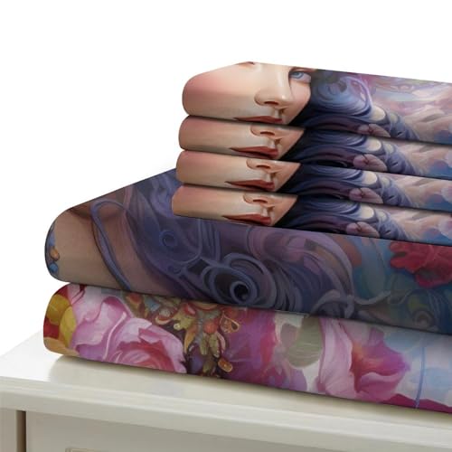 Housse de couette 200x200cm fleurs papillons Elfe avec 2 taies - 7