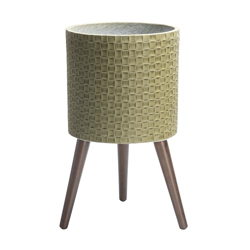 D'vine Dev 12 Inch Modern Geometric Tile Patterned Sleek Planter