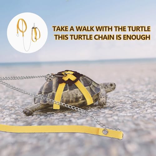 Image of Turtle Leash,Training Harness for Tortoise,Adjustable Tortoise Leash,Supplies for Turtle, Suitable for Most Lizard Pets, Pet Toys (Small Size)