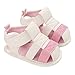 Geagodelia Sandali in pelle da Neonati a Punta Chiusa per Esterno Scarpine Estivo per Bambini (Rosa, 6-12M)
