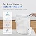 Waterdrop FreshTaste Instant Water Filter Pitcher, Rechargeable Powerful Dispenser, Reduce Chlorine, Lead, Copper, Purify, Soften Water, 17-Cup, White, Does not Lower TDS