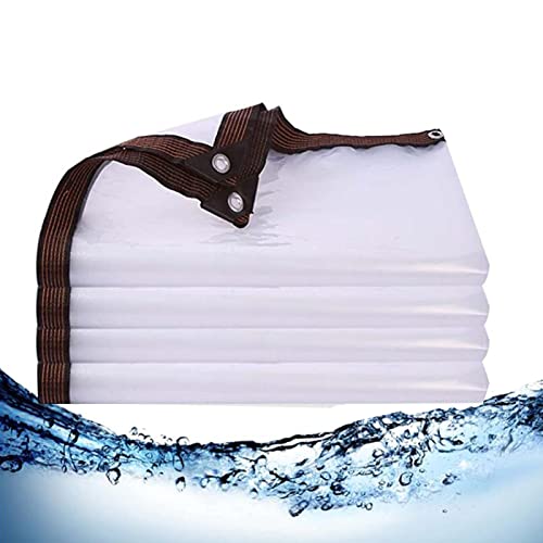 Lona de Cubierta Transparente, Resistente al Agua con Lona de Tela de Punta, Plegable, Resistente a la Intemperie, para Muebles de jardín, Granja, Tienda de campaña de 3 x 6 m Cover