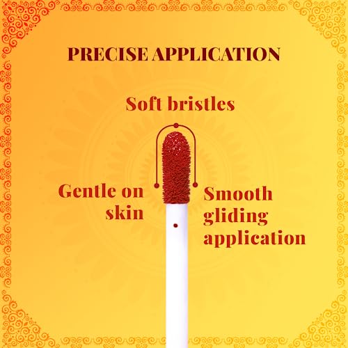 EYETEX Mangal Sindoor, Skin-Friendly, Full Coverage, Semi-Matte,Water-Resistant, Quick-Dry, Fade-Proof & Crease-Free Liquid (6G- Dark Maroon) - Image 6