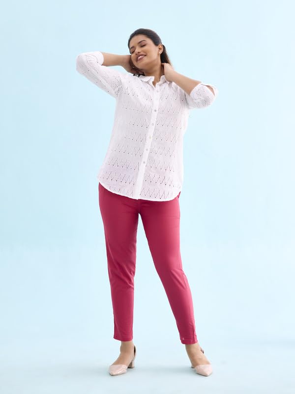 Image of GO COLORS Soft Cotton Pant Full Length for Women| Breathable, Mid Rise