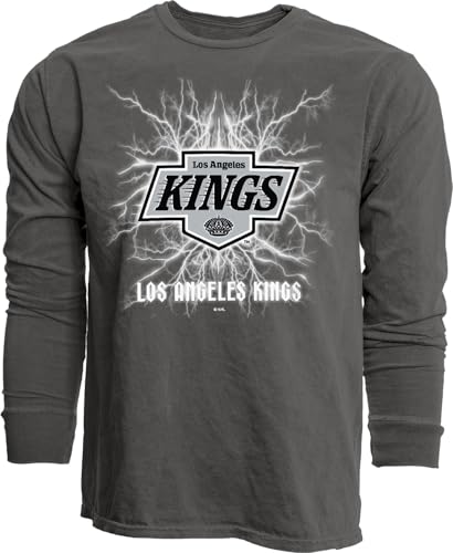 Los Angeles Kings NHL Officially Licensed Long Sleeve T-Shirt Ringspun Electric Black, Small