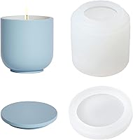BOOWAN NICOLE Nordic Cement Candle Jar Silicone Mold - Premium Platinum Silicone for Easy Demold Home Decor Vessels (SH0916)