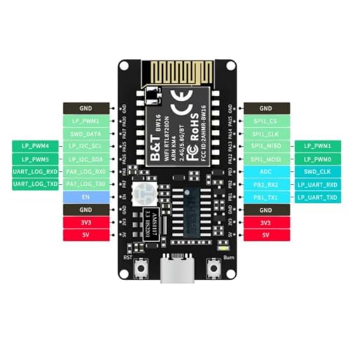 RTL8720DN Module Bluetooth BLE et Wi-Fi double bande BW16-Kit Type-C IoT
