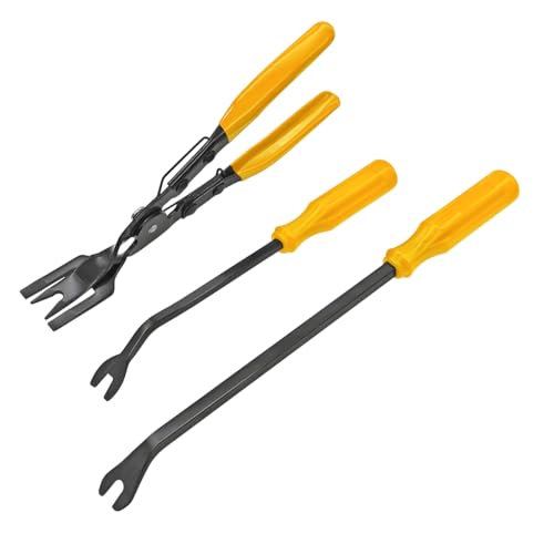 JNNJ 3 Pièces Outil Demontage Garniture Voiture, Pince à Dégrafer, Kit De Pinces à Dégrafer pour ôter Les Rivets Et Clips De Fixation, Pince à Degrafer...