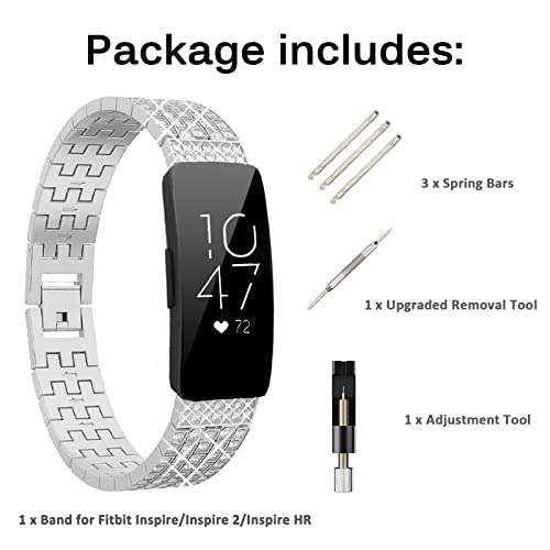 Miimall Pulseira Comaptible para Fitbit Inspire/Inspire 2/Inspire HR com strass brilhante pulseira d